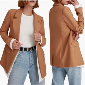 Favorite Daughter The Kelly Blazer tan multi layered brown white workwear